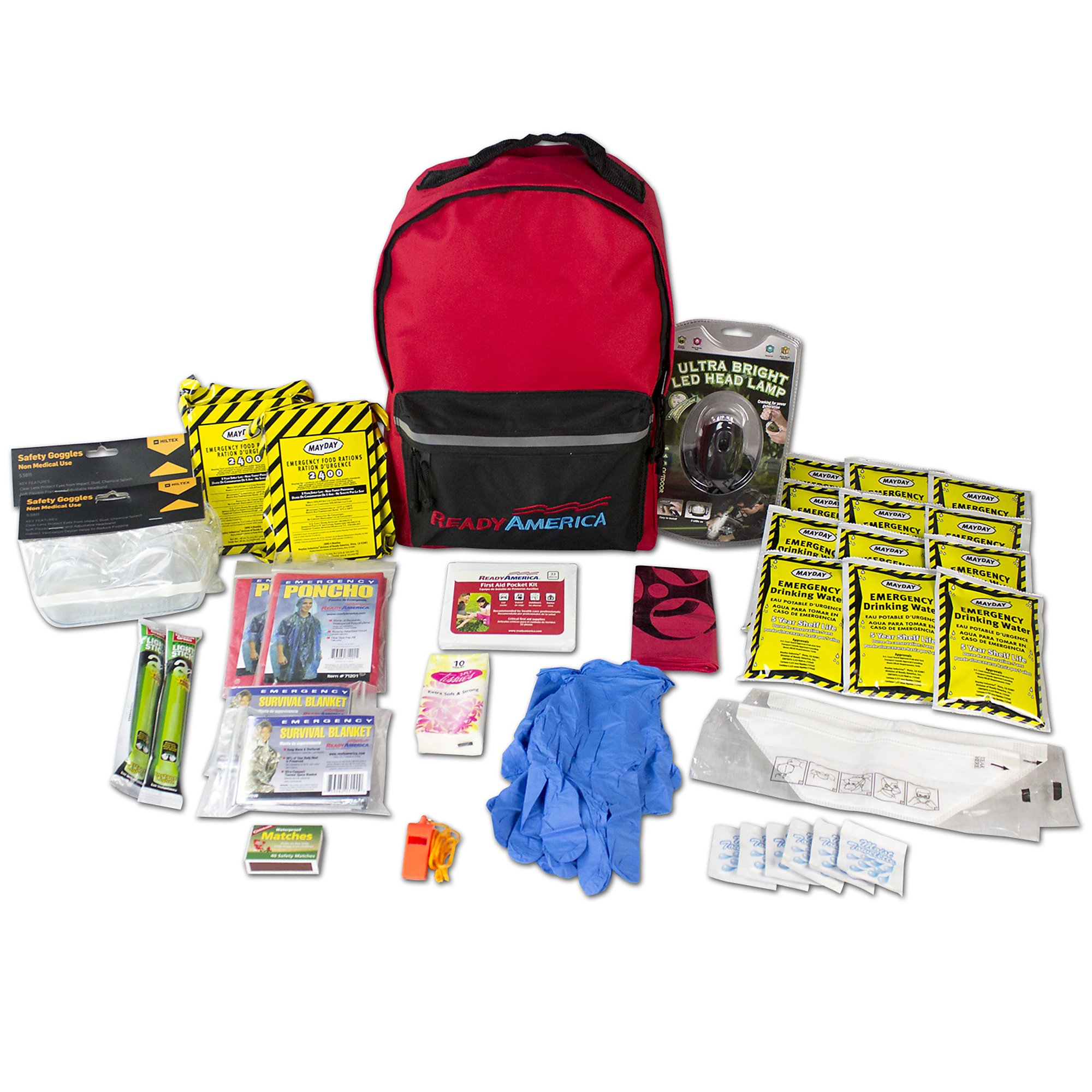 Ready America, 2 Person 3 Day Fire/Blackout Emergency Kit, Pieces (qty.) 1 Model# 70289